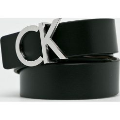 Calvin Klein - Pasek skórzany. Czerwone paski damskie marki Calvin Klein, w paski, ze skóry. W wyprzedaży za 239,90 zł.