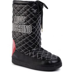 Śniegowce LOVE MOSCHINO - JA24182G08JA100A Nero. Czarne kozaki damskie Love Moschino, na zimę, ze skóry ekologicznej, bez zapięcia. W wyprzedaży za 499,00 zł.