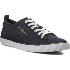 Tenisówki CALVIN KLEIN JEANS - Arnold S1483 Indigo. Niebieskie półbuty męskie marki Calvin Klein Jeans, na co dzień, bez wzorów, z jeansu, eleganckie, bez zapięcia. W wyprzedaży za 239,00 zł.