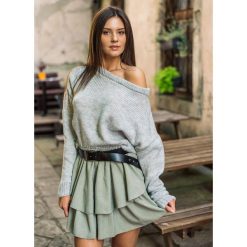 SWETER SARA GREY. Szare swetry damskie na jesień, s, krótkie. Za 99,90 zł.