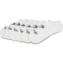 Zestaw 6 par niskich skarpet unisex ASICS - 6PPK Invisible Sock 135523V2 Real White 0001. Białe skarpetki damskie Asics, z elastanu. Za 59,00 zł.