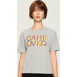 T-shirty damskie: T-shirt Game over - Jasny szar