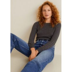 Mango - Sweter Kiev. Szare swetry klasyczne damskie Mango, l, z dzianiny, z okrągłym kołnierzem. Za 119,90 zł.