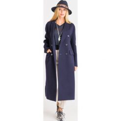 PŁASZCZ MARLO Sportmax code. Niebieskie kurtki damskie z aplikacjami, z wełny. Za 1481,40 zł.