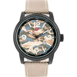 Zegarek Naviforce ZEGAREK MĘSKI NAVIFORCE - COMMANDO (zn034a) - beige uniwersalny. Brązowe zegarki męskie Naviforce. Za 129,00 zł.