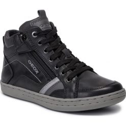 Sneakersy GEOX - J Garcia B. A J94B6A 0MECL C0017 D Black/Grey. Czarne trampki chłopięce Geox, bez wzorów, ze skóry ekologicznej, bez zapięcia. W wyprzedaży za 209,00 zł.