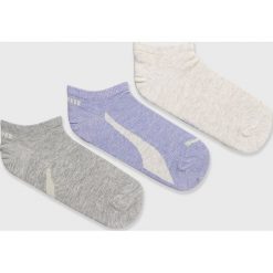 Puma - Skarpetki (3-pack). Fioletowe skarpetki damskie marki Puma, bez wzorów, z elastanu. Za 49,90 zł.