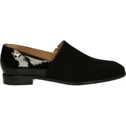 Mokasyny - 3317 NERO-NER. Czarne mokasyny damskie marki Venezia, z materiału, na obcasie. Za 249,00 zł.